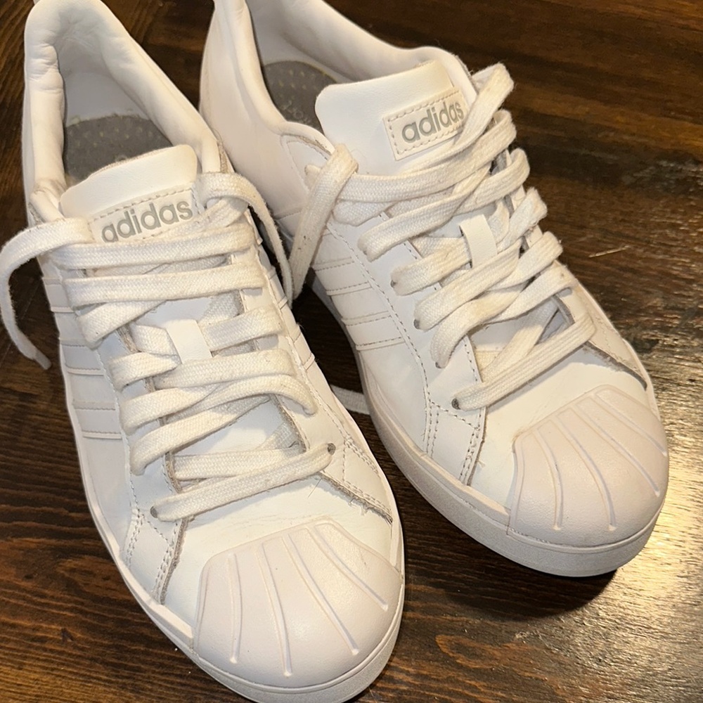 Adidas White Superstar Sneakers Iconic Shell Toe Design